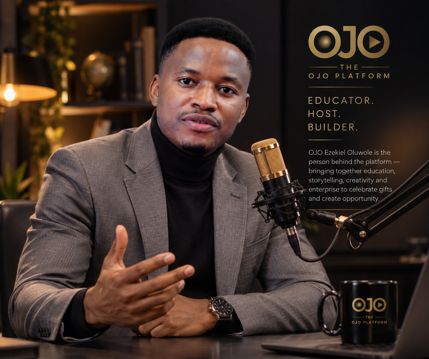 Ojo Ezekiel in a professional studio setting